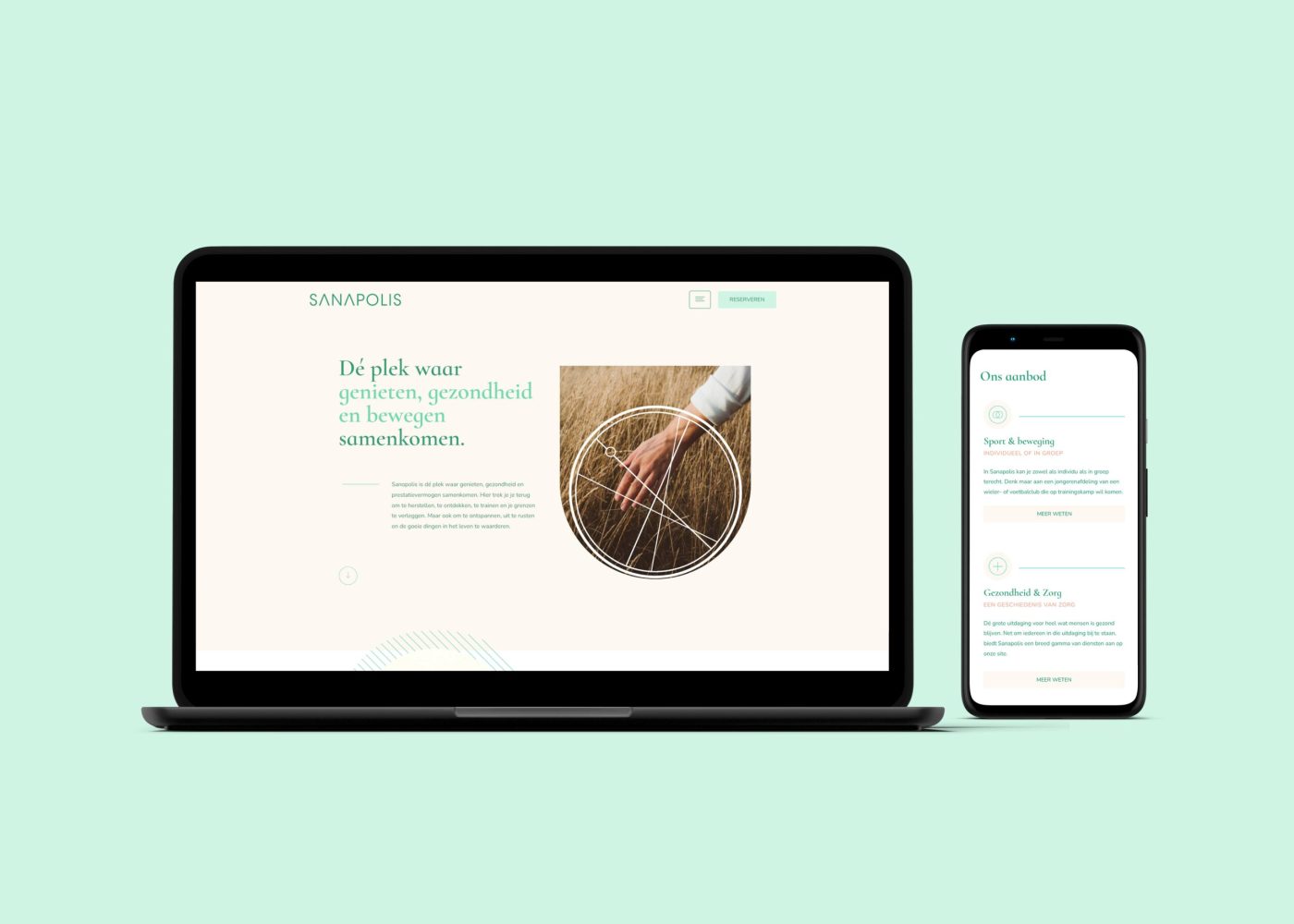 Webdesign voor Sanapolis gezondheidscampus
